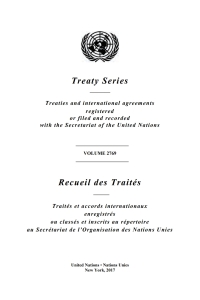 صورة الغلاف: Treaty Series 2769 / Recueil des Traités 2769 9789219008618