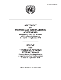 صورة الغلاف: Statement of Treaties and International Agreements/Relevé des traités et accords internationaux 9789219800526