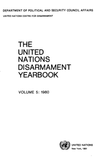 Cover image: United Nations Disarmament Yearbook 1980 9789210579841