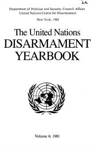 Imagen de portada: United Nations Disarmament Yearbook 1981 9789210579858
