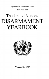 صورة الغلاف: United Nations Disarmament Yearbook 1987 9789210579919