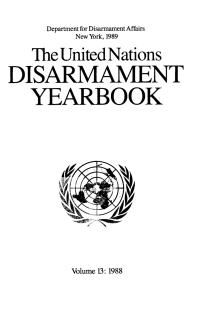 صورة الغلاف: United Nations Disarmament Yearbook 1988 9789211421484