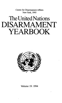 Cover image: United Nations Disarmament Yearbook 1994 9789211422146