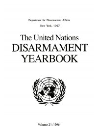 Imagen de portada: United Nations Disarmament Yearbook 1996 9789211422221