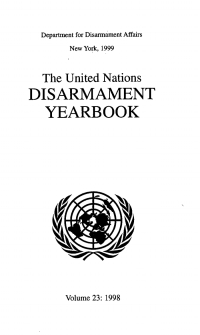 Cover image: United Nations Disarmament Yearbook 1998 9789211422290