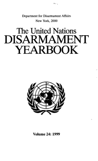 Cover image: United Nations Disarmament Yearbook 1999 9789211422368