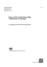 Cover image: Report of the United Nations High Commissioner for Refugees 9789218301901