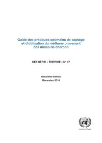 Omslagafbeelding: Guide des pratiques optimales de captage et d’utilisation du méthane provenant des mines de charbon (Deuxième édition) 9789210599474