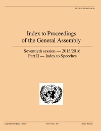 Cover image: Index to Proceedings of the General Assembly 2015/2016 9789211013597
