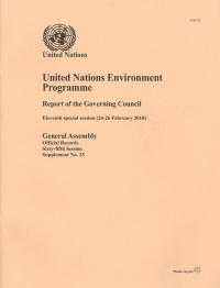 Cover image: United Nations Environment Programme Report of the Governing Council 9789218201690