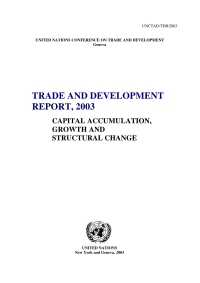 Imagen de portada: Trade and Development Report 2003 9789211125795
