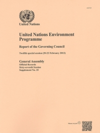 Cover image: United Nations Environment Programme Report of the Governing Council 9789218202765