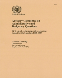 Cover image: Advisory Committee on Administrative and Budgetary Questions 9789218200204