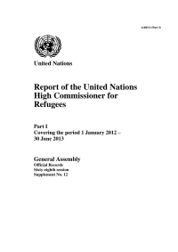 Cover image: Report of United Nations High Commisioner for Refugees 9789218300492