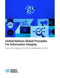 Imagen de portada: United Nations Global Principles for Information Integrity: Recommendations for Multi-stakeholder Action 9789210031967