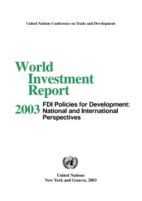Cover image: World Investment Report 2003 9789211125801