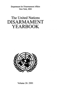 صورة الغلاف: United Nations Disarmament Yearbook 2001 9789211422450