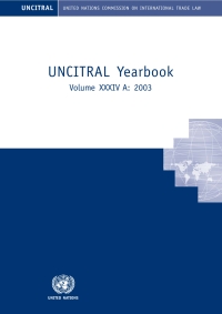 Cover image: United Nations Commission on International Trade Law (UNCITRAL) Yearbook 2003 (A & B) 9789211337532