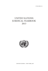 Cover image: United Nations Juridical Yearbook 2013 9789211338584