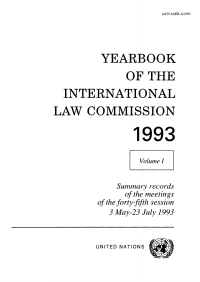 Cover image: Yearbook of the International Law Commission 1993, Vol.I 9789211334807