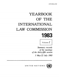 Imagen de portada: Yearbook of the International Law Commission 1983, Vol.I 9789213620366