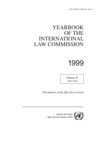 Imagen de portada: Yearbook of the International Law Commission 1999, Vol.II, Part 1 9789211336559