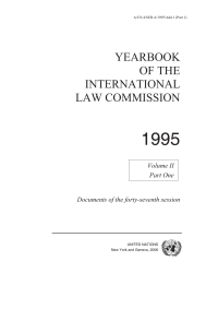 Imagen de portada: Yearbook of the International Law Commission 1995, Vol.II, Part 1 9789211335187