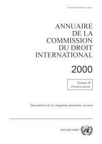 Cover image: Annuaire de la Commission du Droit International 2000, Vol.II, Partie 1 9789212333793