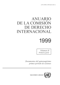 Imagen de portada: Anuario de la Comisión de Derecho Internacional 1999, Vol.II Parte 1 9789213333235