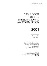 Imagen de portada: Yearbook of the International Law Commission 2001, Vol.II, Part 2 9789211335910
