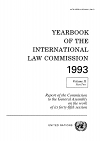 Cover image: Yearbook of the International Law Commission 1993, Vol.II, Part 2 9789211334821
