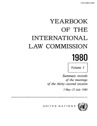 Imagen de portada: Yearbook of the International Law Commission 1980, Vol.I 9789213622346