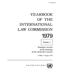 Imagen de portada: Yearbook of the International Law Commission 1979, Vol.I 9789213622353