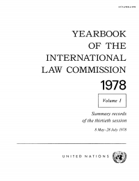 Cover image: Yearbook of the International Law Commission 1978, Vol.I 9789213622360