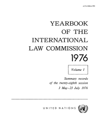 Cover image: Yearbook of the International Law Commission 1976, Vol.I 9789213622384