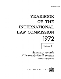 Imagen de portada: Yearbook of the International Law Commission 1972, Vol.I 9789213622421