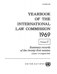Imagen de portada: Yearbook of the International Law Commission 1969, Vol.I 9789213622865