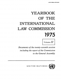 Cover image: Yearbook of the International Law Commission 1975, Vol II 9789213623435