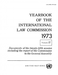 Cover image: Yearbook of the International Law Commission 1973, Vol II 9789213623442