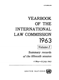 Imagen de portada: Yearbook of the International Law Commission 1963, Vol.I 9789213624425
