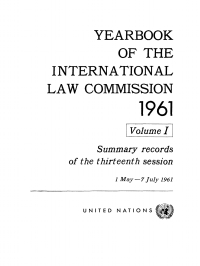 Cover image: Yearbook of the International Law Commission 1961, Vol.I 9789213624449