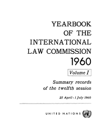 Imagen de portada: Yearbook of the International Law Commission 1960, Vol.I 9789213624456