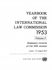 Cover image: Yearbook of the International Law Commission 1953, Vol.I 9789213624524