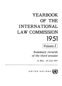 Cover image: Yearbook of the International Law Commission 1951, Vol.I 9789213624548