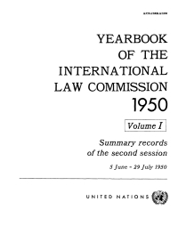 Cover image: Yearbook of the International Law Commission 1950, Vol.I 9789213624555