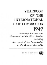 Cover image: Yearbook of the International Law Commission 1949, Vol. I 9789213624562