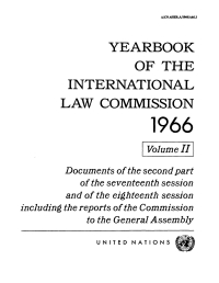 Cover image: Yearbook of the International Law Commission 1966, Vol II 9789213624852
