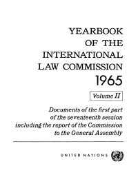Imagen de portada: Yearbook of the International Law Commission 1965, Vol II 9789213624869