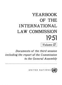 Cover image: Yearbook of the International Law Commission 1951, Vol II 9789213625002