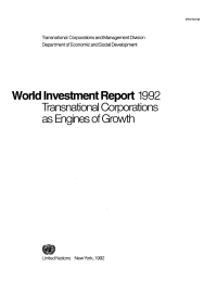 Cover image: World Investment Report 1992 9789211043969